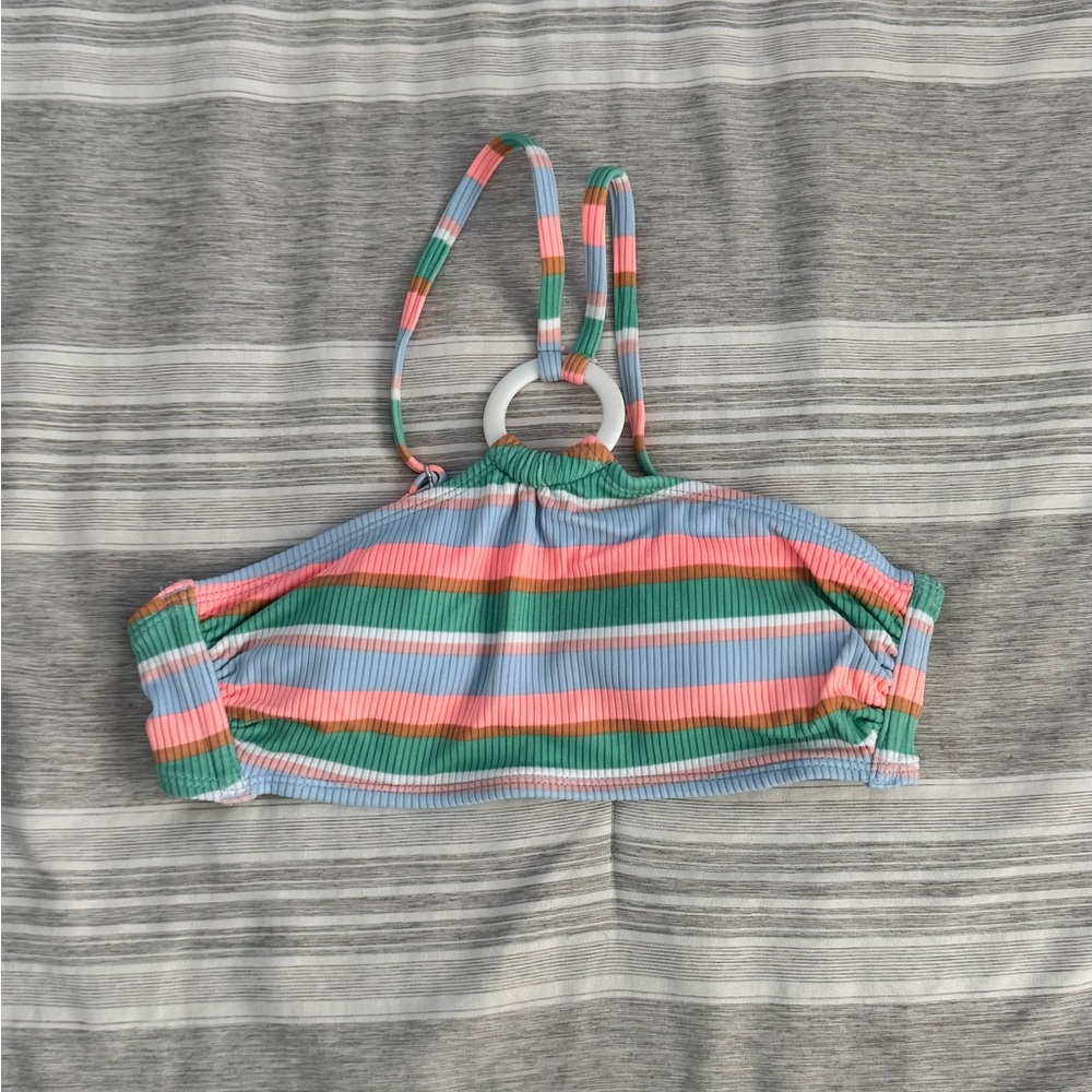 Striped Halter Bikini Top